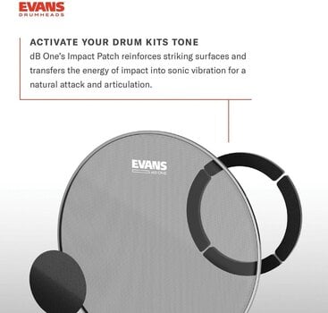 Mesh Drum Head Evans BD24DB1 dB One Bass Batter Mesh Drum Head - 4