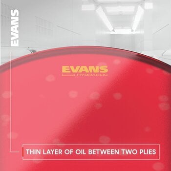 Opna za bubanj Evans B13HR Hydraulic Red Coated Opna za bubanj - 3