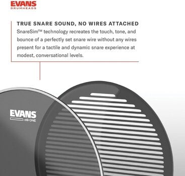 Parche de malla de batería Evans EPPB-DB1-R dB One Rock Pack with dB One Snare Batter and dB One Bass Batter Parche de malla de batería - 4