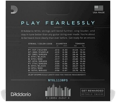 Guitarstrenge D'Addario NYXL1138PS Guitarstrenge - 4