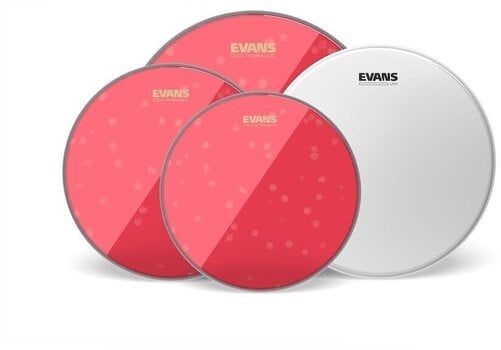 Set de peaux Evans EPP-HRUV1-S Hydraulic Red Standard with UV1 Coated Snare Batter Set de peaux - 4