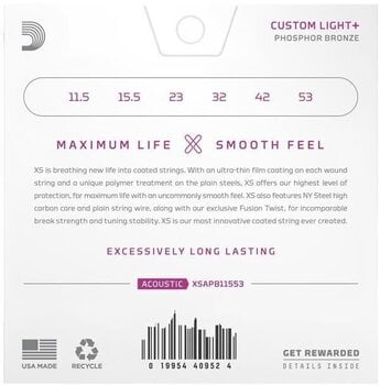 Guitarstrenge D'Addario XSAPB11553 Guitarstrenge - 8