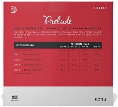 Žica za vilončelo D'Addario J1012 1/2M Žica za vilončelo - 7