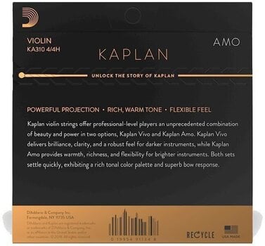 Smuiko stygos D'Addario KA310 4/4H Smuiko stygos - 7