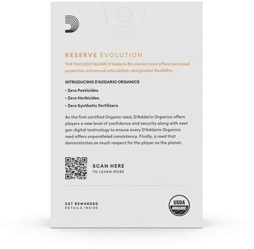 Тръстикова пластинка за кларинет Rico Organic Reserve Evolution 3.0 3-Pack Тръстикова пластинка за кларинет - 5