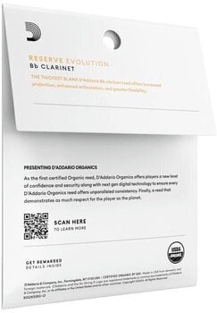 Тръстикова пластинка за кларинет Rico Organic Reserve Evolution 2.5 3-Pack Тръстикова пластинка за кларинет - 4