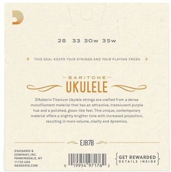 Žice za baryton ukulele D'Addario EJ87B Žice za baryton ukulele - 3
