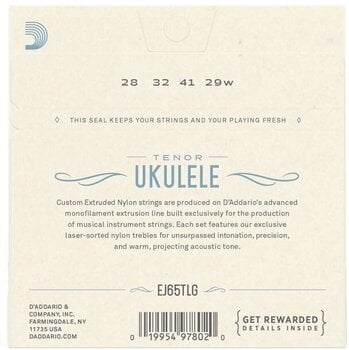Húrok Tenor ukulelére D'Addario EJ65TLG Húrok Tenor ukulelére - 3