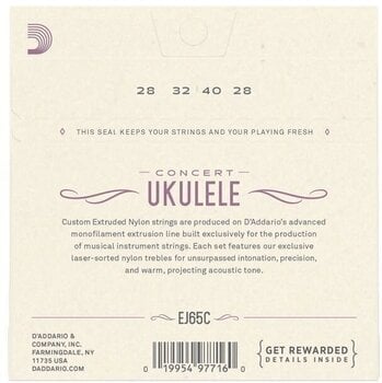 Saiten für Konzert-Ukulele D'Addario EJ65C Saiten für Konzert-Ukulele - 3