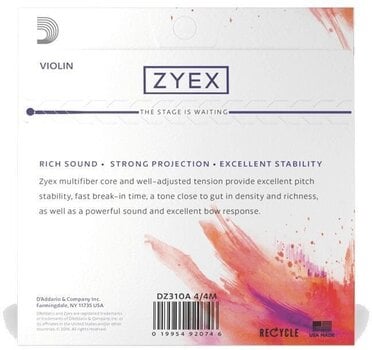 Cuerdas de violín D'Addario DZ313A 4/4M Cuerdas de violín - 4