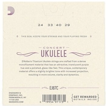 Húrok Koncert ukulelére D'Addario EJ87C Húrok Koncert ukulelére - 3