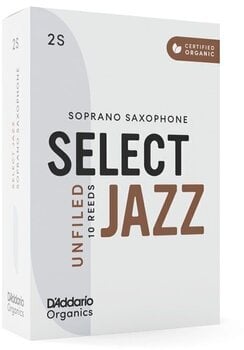 Reed til sopransaxofon Rico Organic Select Jazz Unfiled 2 Hard 10-pack Reed til sopransaxofon - 8