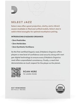 Stroik do saksafonu altowego Rico Organic Select Jazz Unfiled 4 Soft 10-pack Stroik do saksafonu altowego - 7