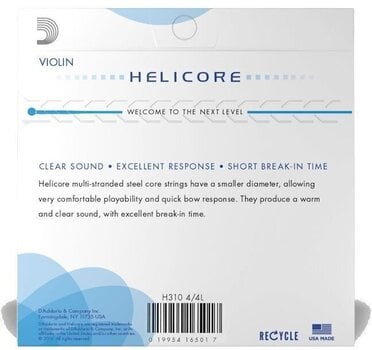 Smuiko stygos D'Addario H310 4/4L Smuiko stygos - 7