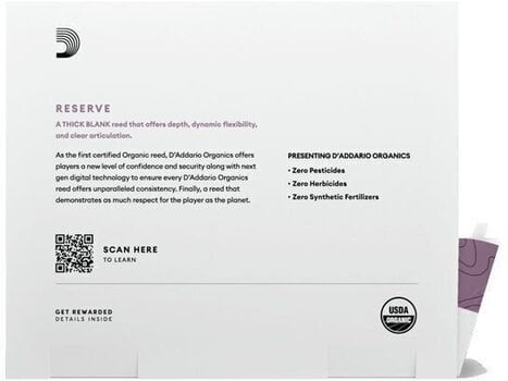 Jezičak za klarinet Rico Organic Reserve Classic 3.5 25-Pack Jezičak za klarinet - 4