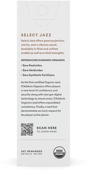 Тръстикова пластинка за баритон саксофон Rico Organic Select Jazz Unfiled 3 Medium 5-pack Тръстикова пластинка за баритон саксофон - 7