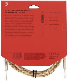 Instrument kabel D'Addario PW-BG-20TW Custom Series Braided Tweed Instrument kabel - 13
