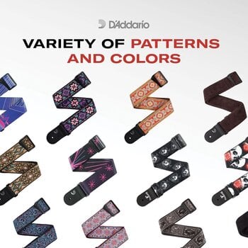 Correa de guitarra textil D'Addario 50RUN82 Outrun Polyester Correa de guitarra textil - 3