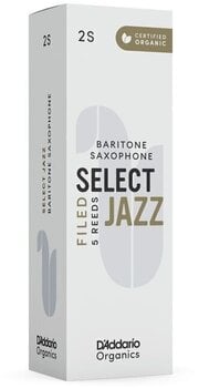 Тръстикова пластинка за баритон саксофон Rico Organic Select Jazz Filed 2 Hard 5-pack Тръстикова пластинка за баритон саксофон - 8