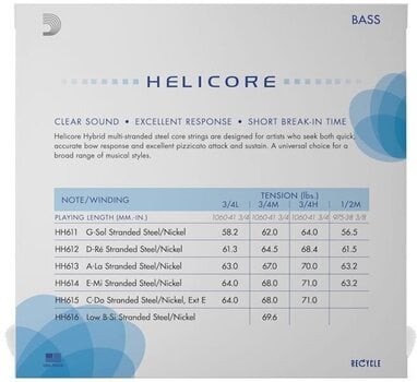 Kontrabasstrenger D'Addario HH610 3/4L Kontrabasstrenger - 7