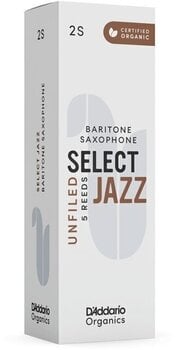 Barytone Saxophone Reed Rico Organic Select Jazz Unfiled 2 Medium 5-pack Barytone Saxophone Reed - 8