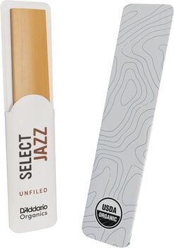 Barytone Saxophone Reed Rico Organic Select Jazz Unfiled 2 Medium 5-pack Barytone Saxophone Reed - 16