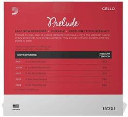 Cello Strings D'Addario J1010 4/4M Cello Strings - 6