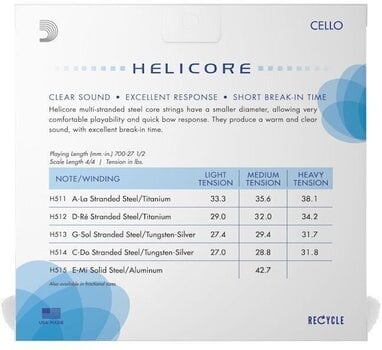 Cello-strenge D'Addario H514 4/4M Cello-strenge - 7