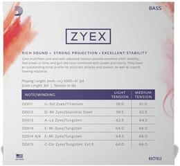 Struny do kontrabasu D'Addario DZ611 3/4M Struny do kontrabasu - 3