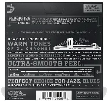Electric guitar strings D'Addario ECG23-3D Electric guitar strings - 7