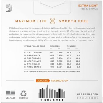 Guitar strings D'Addario XSABR1253-3P Guitar strings - 7