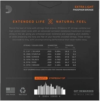 Žice za akustičnu gitaru D'Addario XTAPB1152-3P Žice za akustičnu gitaru - 7