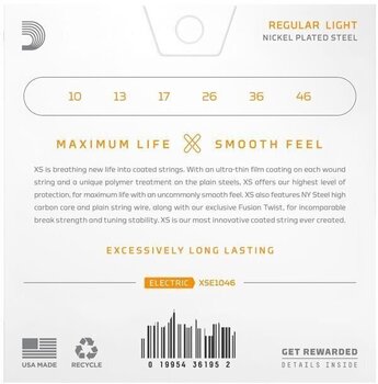 E-guitar strings D'Addario XSE1046-3P E-guitar strings - 6