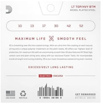 Cuerdas para guitarra eléctrica D'Addario XSE1052-3P Cuerdas para guitarra eléctrica - 7