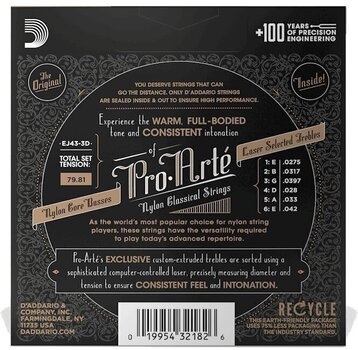 Nylon Strings D'Addario EJ43-3D Nylon Strings - 6