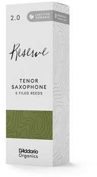 Palheta para saxofone tenor Rico Organic Reserve 3.0 Plus 5-pack Palheta para saxofone tenor - 3