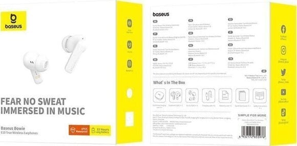 Wireless In-ear headphones Baseus Bowie E19 White Wireless In-ear headphones - 12