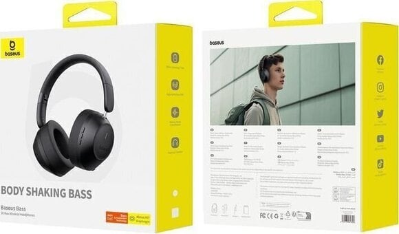 Juhtmeta kõrvapealsed kõrvaklapid Baseus Bass 30 Max Black Juhtmeta kõrvapealsed kõrvaklapid - 11