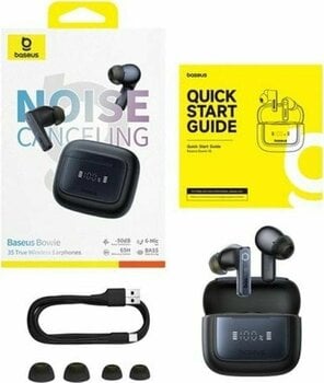 Juhtmeta kõrvasisesed kõrvaklapid Baseus Bowie 35 Black Juhtmeta kõrvasisesed kõrvaklapid - 6
