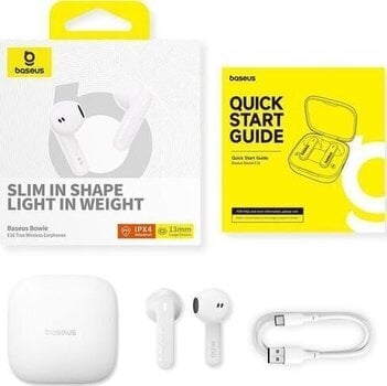 Juhtmeta kõrvasisesed kõrvaklapid Baseus Bowie E16 White Juhtmeta kõrvasisesed kõrvaklapid - 6