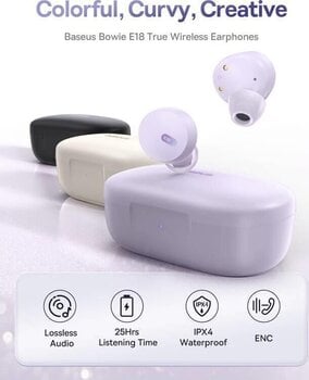Juhtmeta kõrvasisesed kõrvaklapid Baseus Bowie E18 Black Juhtmeta kõrvasisesed kõrvaklapid - 5