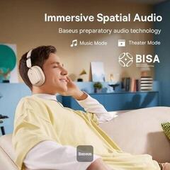 Juhtmeta kõrvapealsed kõrvaklapid Baseus Bowie H1i s ANC White Juhtmeta kõrvapealsed kõrvaklapid - 7