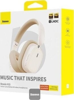 Juhtmeta kõrvapealsed kõrvaklapid Baseus Bowie H1i s ANC White Juhtmeta kõrvapealsed kõrvaklapid - 10