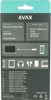 Adaptador de alimentação elétrica Avax HB611 CONNECT+ 5in1 HUB Adaptador de alimentação elétrica - 7
