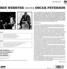 Schallplatte Ben Webster & Oscar Peterson - Ben Webster Meets Oscar Peterson (180 g) (Mono) (Reissue) (LP) - 3