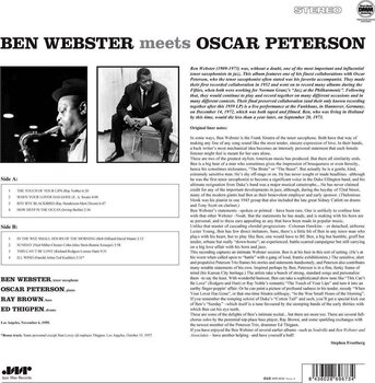 Schallplatte Ben Webster & Oscar Peterson - Ben Webster Meets Oscar Peterson (180 g) (Mono) (Reissue) (LP) - 4