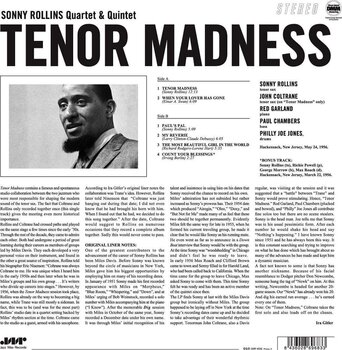 Vinylplate Sonny Rollins Quartet - Tenor Madness (Reissue) (Limited Edition) (180 g) (LP) - 3