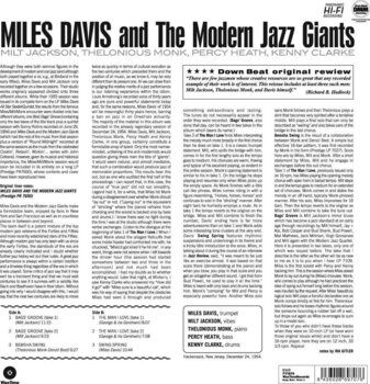 Vinylplate Miles Davis - Miles Davis And The Modern Jazz Giants (Reissue) (180 g) (LP) - 2