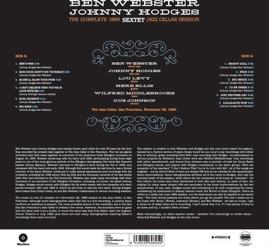 LP deska Ben Webster & Johnny Hodges - The Complete 1960 Jazz Cellar Session (Limited Edition) (180 g) (LP) - 2