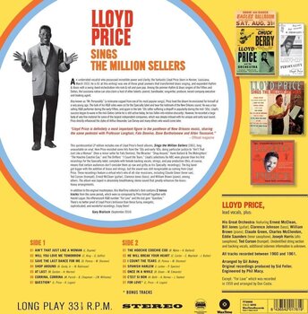 Płyta winylowa Lloyd Price - Sings The Million Sellers (Limited Edition) (180 g) (LP) - 2